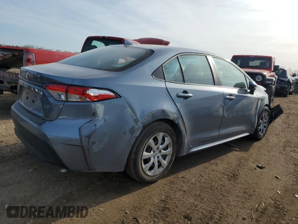 2024 Toyota Corolla LE with VIN 5YFB4MDE6RP126053, listed as a Copart auction lot 48744755 with 25,262 mi miles and Salvage Title. Bid and sale history available at carsss.com. Image 3.