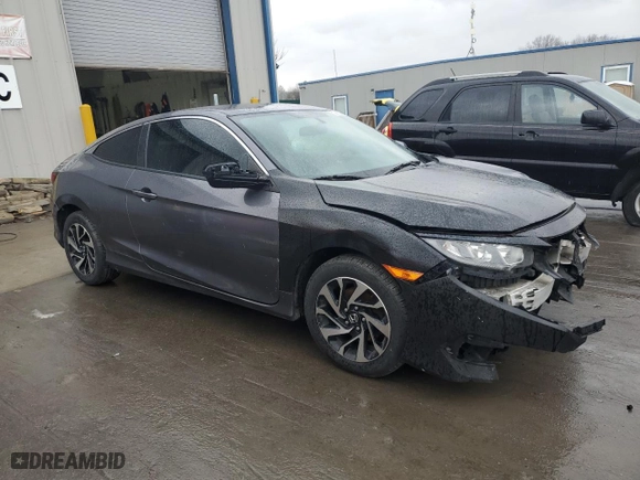 2017 Honda Civic Coupe LX with VIN 2HGFC4B52HH300696, listed as a Copart auction lot 52788255 with 257,794 mi miles and Salvage Title. Bid and sale history available at carsss.com. Image 4.
