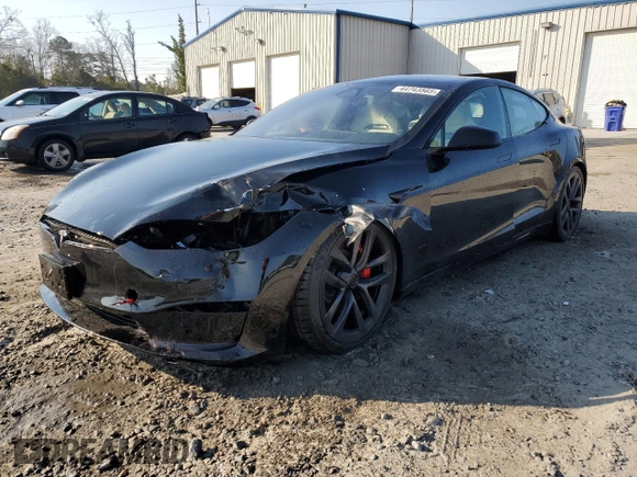 2024 Tesla Model S Plaid с VIN 5YJSA1E66RF544459, выставлен на аукционе Copart как лот 44743565 с пробегом Не указан миль и Списание • Salvage title. История ставок и продаж доступна на DreamBid. Изображение 1.