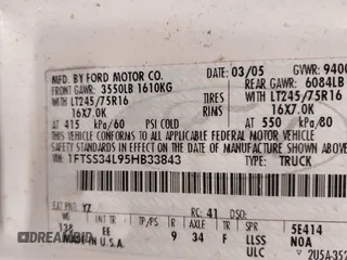 2005 Ford Econoline Cargo with VIN 1FTSS34L95HB33843, listed as a IAAI auction lot 42200399 with 355,458 mi miles and . Bid and sale history available at DreamBid. Image 9.