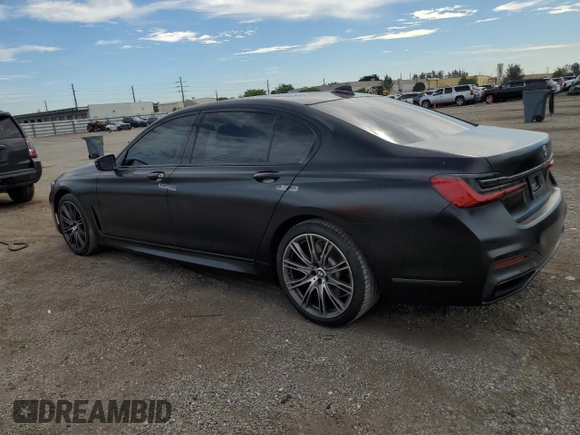 2021 BMW 7 Series 740i with VIN WBA7T2C0XMCG65005, listed as a Copart auction lot 73683393 with 37,598 mi miles. Bid and sale history available at carsss.com. Image 2.
