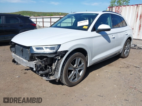 2019 Audi Q5 Premium Plus with VIN WA1BNAFY6K2119041, listed as a IAAI auction lot 42023058 with 48,718 mi miles. Bid and sale history available at carsss.com. Image 18.
