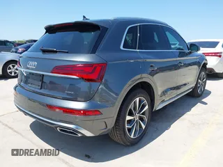 2022 Audi Q5 S line Premium with VIN WA1GAAFYXN2102653, listed as a IAAI auction lot 41967220 with 20,864 mi miles and . Bid and sale history available at DreamBid. Image 4.