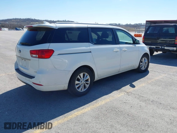 2017 Kia Sedona LX with VIN KNDMB5C18H6310158, listed as a IAAI auction lot 41808613 with 169,383 mi miles. Bid and sale history available at carsss.com. Image 4.