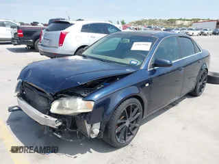 2007 Audi A4 2.0T with VIN WAUAF78E27A207843, listed as a IAAI auction lot 42033988 with 166,453 mi miles. Bid and sale history available at carsss.com. Image 2.