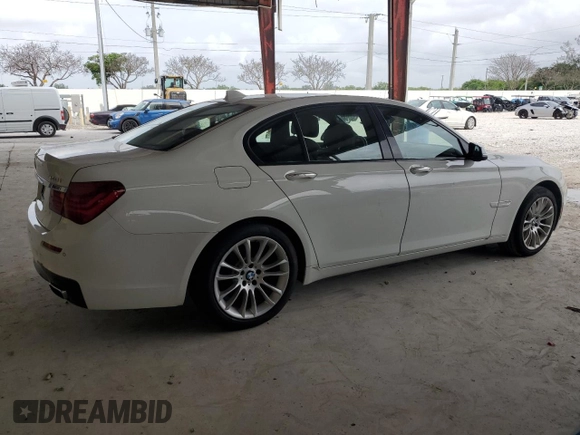 2013 BMW 7 Series 740i with VIN WBAYA6C5XDD143639, listed as a Copart auction lot 62296694 with 97,082 mi miles and Salvage Title. Bid and sale history available at carsss.com. Image 3.