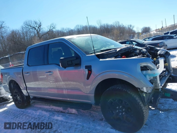 2024 Ford F-150 XLT with VIN 1FTFW3L57RKD19382, listed as a IAAI auction lot 41624945 with 9,765 mi miles. Bid and sale history available at carsss.com. Image 14.