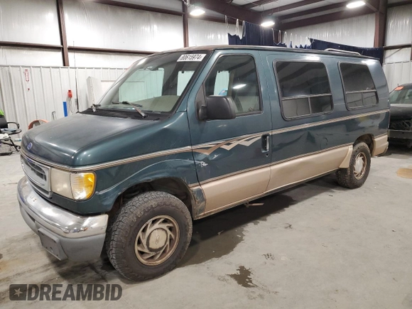 1997 Ford Econoline Commercial z VIN 1FDEE1460VHA15467, wystawiony jako Copart lot #80615974 z przebiegiem 201 372 mil mil oraz Szkoda całkowita • Salvage title. Historia ofert i sprzedaży dostępna na DreamBid. Obrazek 1.