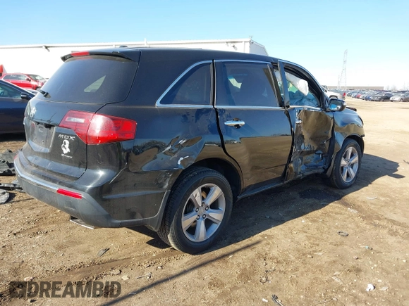 2011 Acura MDX with VIN 2HNYD2H2XBH525102, listed as a IAAI auction lot 41791472 with 165,355 mi miles. Bid and sale history available at carsss.com. Image 4.