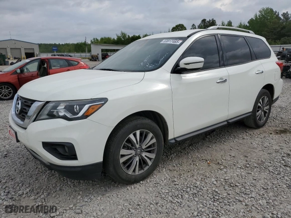 2019 Nissan Pathfinder S with VIN 5N1DR2MM0KC590634, listed as a Copart auction lot 53817465 with 146,720 mi miles and Clean Title. Bid and sale history available at carsss.com. Image 1.