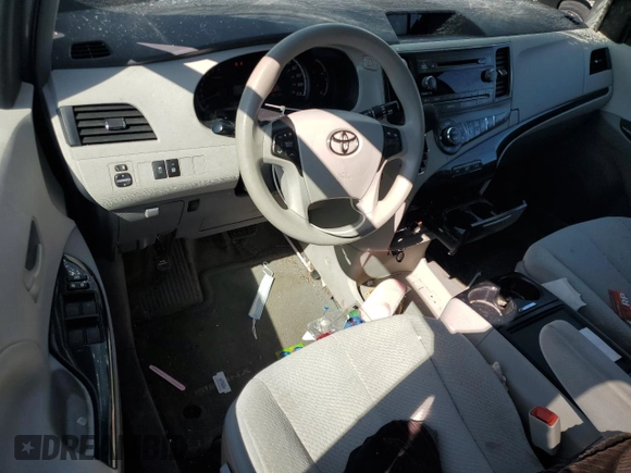 2013 Toyota Sienna LE with VIN 5TDJK3DC9DS058342, listed as a Copart auction lot 47206395 with 169,762 mi miles and Salvage Title. Bid and sale history available at carsss.com. Image 8.