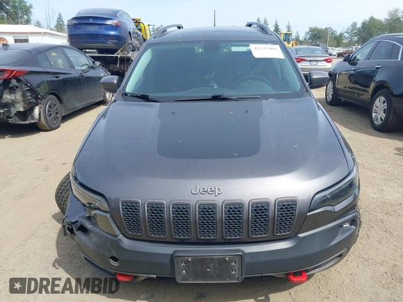 2019 Jeep Cherokee Trailhawk with VIN 1C4PJMBX2KD231734, listed as a IAAI auction lot 42235469 with 104,565 mi miles and . Bid and sale history available at DreamBid. Image 12.