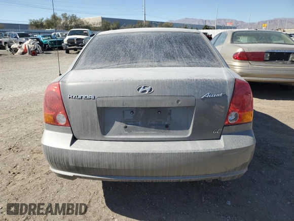 2003 Hyundai Accent GL with VIN KMHCG45C13U455449, listed as a Copart auction lot 42625285 with 0 mi miles and Salvage Title. Bid and sale history available at carsss.com. Image 6.