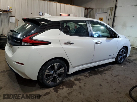 2018 Nissan LEAF SL with VIN 1N4AZ1CP0JC308817, listed as a Copart auction lot 88687055 with 40,644 mi miles and Salvage Title. Bid and sale history available at DreamBid. Image 3.