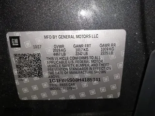 2017 Chevrolet Bolt EV LT with VIN 1G1FW6S08H4185341, listed as a IAAI auction lot 41955614 with 41,328 mi miles. Bid and sale history available at carsss.com. Image 9.
