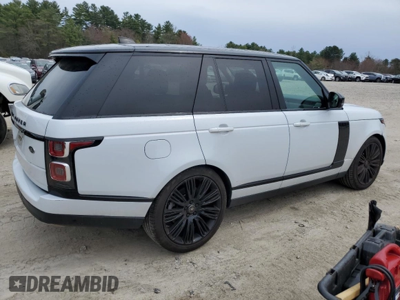 2019 Land Rover Range Rover HSE with VIN SALGS2SV5KA554850, listed as a Copart auction lot 49958105 with 42,447 mi miles and Salvage Title. Bid and sale history available at DreamBid. Image 3.
