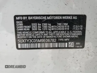 2021 BMW X3 sDrive30i z VIN 5UXTY3C05M9E06782, wystawiony jako Copart lot #51285785 z przebiegiem 38 357 mil mil oraz Szkoda całkowita • Salvage title. Historia ofert i sprzedaży dostępna na DreamBid. Obrazek 14.