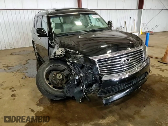 2013 Infiniti QX56 with VIN JN8AZ2NE7D9061006, listed as a Copart auction lot 50602075 with 0 mi miles and Salvage Title. Bid and sale history available at carsss.com. Image 14.