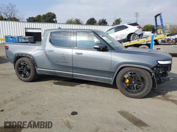 2022 Rivian R1T Adventure Package with VIN 7FCTGAAA7NN006498, listed as a Copart auction lot 89338075 with 46,384 mi miles and Salvage Title. Bid and sale history available at carsss.com. Image 4.
