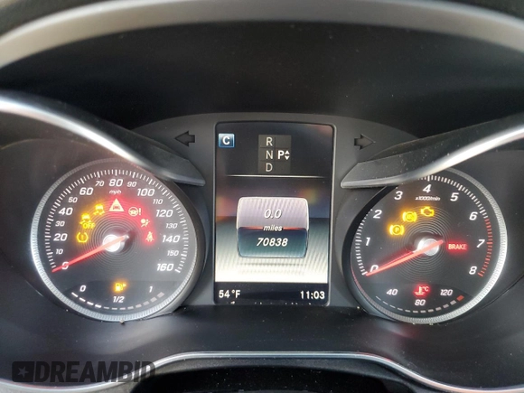 2017 Mercedes-Benz C 300 with VIN 55SWF4KB0HU224671, listed as a Copart auction lot 50299005 with 70,838 mi miles and Salvage Title. Bid and sale history available at carsss.com. Image 9.