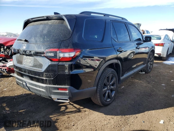 2023 Honda Pilot Sport with VIN 5FNYG1H33PB003487, listed as a Copart auction lot 44644185 with 51,152 mi miles and Salvage Title. Bid and sale history available at carsss.com. Image 3.