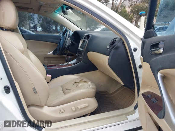 2007 Lexus IS with VIN JTHBK262072030183, listed as a IAAI auction lot 42136154 with 161,916 mi miles. Bid and sale history available at carsss.com. Image 5.