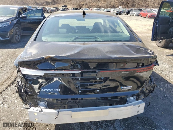 2024 Honda Accord Hybrid Touring with VIN 1HGCY2F80RA092198, listed as a Copart auction lot 50005875 with 1,202 mi miles and Salvage Title. Bid and sale history available at carsss.com. Image 6.