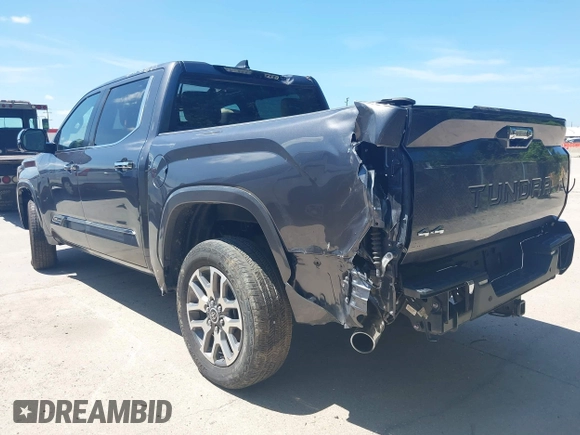 2024 Toyota Tundra 1794 Edition with VIN 5TFMA5DBXRX142402, listed as a IAAI auction lot 42619668 with 17,523 mi miles and . Bid and sale history available at DreamBid. Image 3.