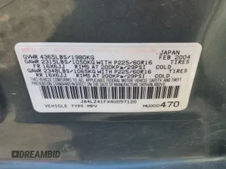 2004 Mitsubishi Outlander z VIN JA4LZ41FX4U057120, wystawiony jako Copart lot #76842914 z przebiegiem 109 281 mil mil oraz Szkoda całkowita • Salvage title. Historia ofert i sprzedaży dostępna na DreamBid. Obrazek 13.