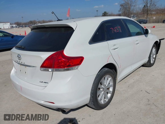 2012 Toyota Venza LE with VIN 4T3BA3BB9CU033987, listed as a IAAI auction lot 41797457 with 138,916 mi miles and . Bid and sale history available at DreamBid. Image 4.