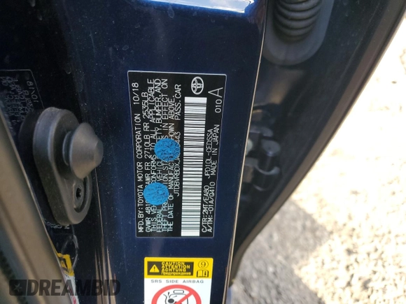 2018 Toyota Mirai with VIN JTDBVRBDXJA005443, listed as a Copart auction lot 85090614 with 70,165 mi miles and Salvage title. Bid and sale history available at DreamBid. Image 14.