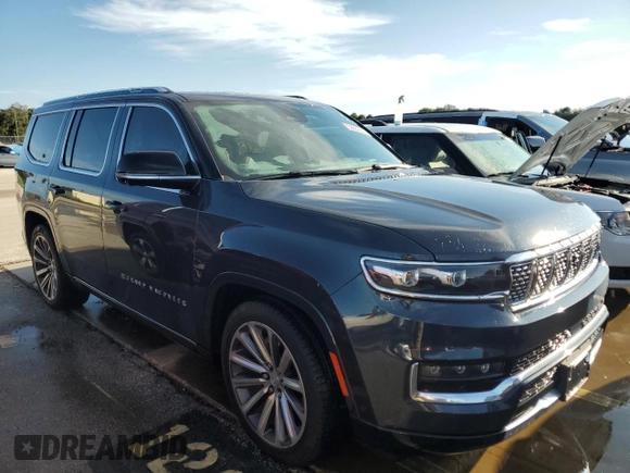 2023 Jeep Grand Wagoneer with VIN 1C4SJVEJ3PS543104, listed as a Copart auction lot 73866264 with 6,598 mi miles and Non repairable. Bid and sale history available at DreamBid. Image 4.
