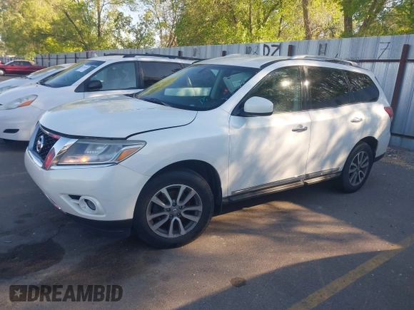 2014 Nissan Pathfinder SL z VIN 5N1AR2MM7EC687692, wystawiony jako IAAI lot #42213759 z przebiegiem 175 209 mil mil oraz . Historia ofert i sprzedaży dostępna na DreamBid. Obrazek 2.