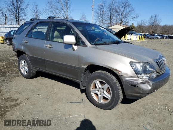 2001 Lexus RX 300 with VIN JTJHF10U210213508, listed as a Copart auction lot 48119155 with 310,023 mi miles and Salvage Title. Bid and sale history available at carsss.com. Image 4.