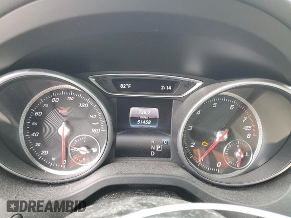 2017 Mercedes-Benz CLA 250 with VIN WDDSJ4EBXHN435183, listed as a Copart auction lot 46560534 with 51,458 mi miles and . Bid and sale history available at DreamBid. Image 9.