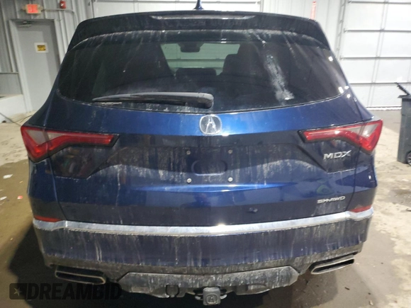 2022 Acura MDX with VIN 5J8YE1H3XNL037380, listed as a Copart auction lot 42343445 with 68,085 mi miles and Salvage Title. Bid and sale history available at carsss.com. Image 6.