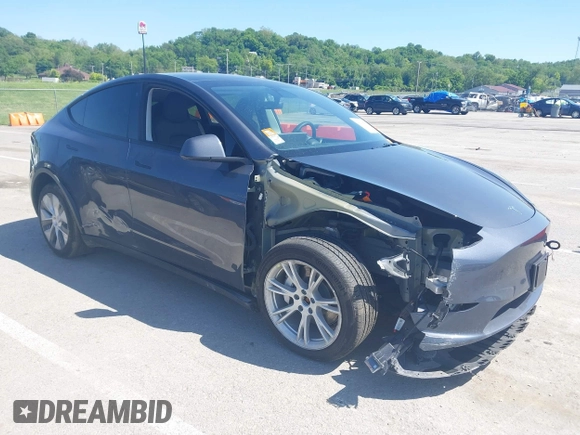 2023 Tesla Model Y Long Range with VIN 7SAYGDEE4PA037218, listed as a IAAI auction lot 42232704 with 18,756 mi miles and . Bid and sale history available at DreamBid. Image 1.