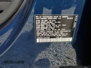 2018 Volkswagen Atlas SEL Premium with VIN 1V2NR2CA1JC572687, listed as a Copart auction lot 55915415 with 75,737 mi miles and Salvage title. Bid and sale history available at DreamBid. Image 13.