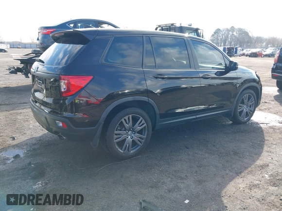 2021 Honda Passport EX-L with VIN 5FNYF7H56MB009450, listed as a IAAI auction lot 41474645 with 91,140 mi miles. Bid and sale history available at carsss.com. Image 4.