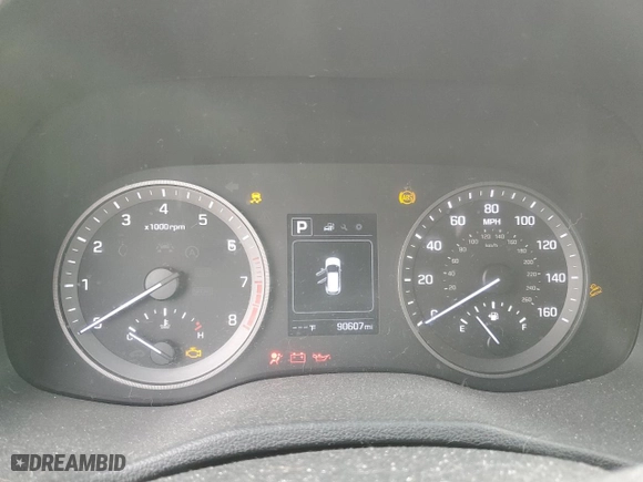 2018 Hyundai Tucson SEL with VIN KM8J3CA42JU779714, listed as a Copart auction lot 54373185 with 90,607 mi miles and Salvage Title. Bid and sale history available at carsss.com. Image 9.