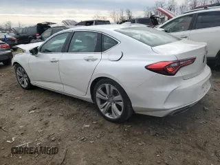 2021 Acura TLX w/Technology Package with VIN 19UUB6F45MA011831, listed as a Copart auction lot 46622925 with 51,058 mi miles and Salvage Title. Bid and sale history available at carsss.com. Image 2.