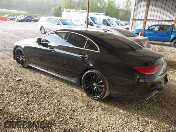 2019 Mercedes-Benz CLS with VIN WDD2J5KB3KA014592, listed as a IAAI auction lot 42074216 with 115,242 mi miles. Bid and sale history available at carsss.com. Image 3.