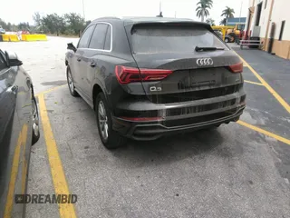2024 Audi Q3 S line Premium with VIN WA1DECF32R1096060, listed as a IAAI auction lot 41409258 with 21,359 mi miles. Bid and sale history available at carsss.com. Image 3.
