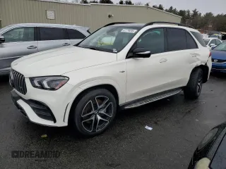 2021 Mercedes-Benz GLE 53 AMG with VIN 4JGFB6BEXMA270011, listed as a Copart auction lot 47779205 with 27,292 mi miles and Salvage title. Bid and sale history available at DreamBid. Image 1.