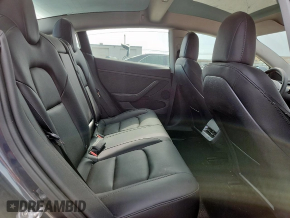 2023 Tesla Model 3 with VIN 5YJ3E1EA1PF468627, listed as a Copart auction lot 57285575 with 5,952 mi miles and Salvage title. Bid and sale history available at DreamBid. Image 10.