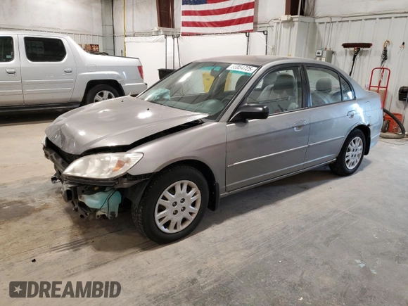 2005 Honda Civic LX z VIN JHMES16535S003882, wystawiony jako Copart lot #55854725 z przebiegiem 245 588 mil mil oraz Nie do naprawy • Non repairable. Historia ofert i sprzedaży dostępna na DreamBid. Obrazek 1.
