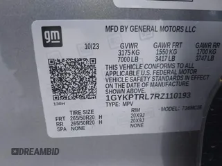 2024 Cadillac LYRIQ Sport z VIN 1GYKPTRL7RZ110193, wystawiony jako IAAI lot #41681140 z przebiegiem 14 218 mil mil oraz . Historia ofert i sprzedaży dostępna na DreamBid. Obrazek 9.