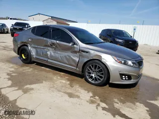 2015 Kia Optima SXL Turbo with VIN 5XXGR4A6XFG401495, listed as a Copart auction lot 50052205 with 172,747 mi miles and Salvage Title. Bid and sale history available at carsss.com. Image 4.