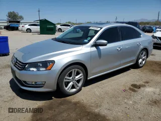 2014 Volkswagen Passat SE z VIN 1VWBN7A37EC098023, wystawiony jako Copart lot #58449205 z przebiegiem 100 155 mil mil oraz Czysty tytuł • Clean title. Historia ofert i sprzedaży dostępna na DreamBid. Obrazek 1.