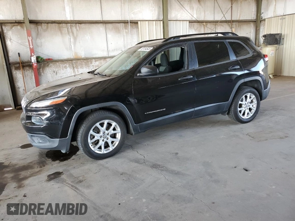2017 Jeep Cherokee Sport with VIN 1C4PJLAB0HW592165, listed as a Copart auction lot 65184645 with 154,315 mi miles and Clean title. Bid and sale history available at DreamBid. Image 1.